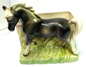 Vintage Rubens Japan Black Horse square shape Planter - Picture 1 of 6