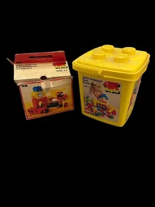 VINTAGE DUPLO LEGO PRESCHOOL BASIC BUILDING SET 1544 & 1635 FIRE DISPATCH - Picture 1 of 10