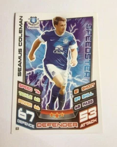 Match Attax Premier League 2012/13 Seamus Coleman Everton No 61 Base Card - Picture 1 of 2