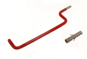 Neu 48 x kunststoffbeschichtete Universal-Allzweckleiterhaken zum Einschrauben + Wandstecker - Bild 1 von 1