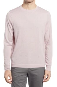 Nordstrom Mens Shop Tech Smart Crew Sweater Light Pink Merino Wool - S - Picture 1 of 1
