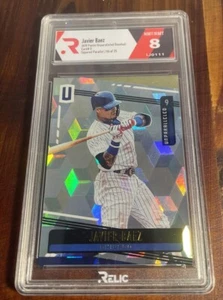 Javier Baez 2019 Panini Chronicles Unparalleled Squared /25 Relic Graded 8 - Bild 1 von 2