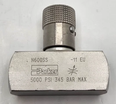 Válvula de aguja de control de flujo Parker Hannifin N600SS Foto 1 de 4