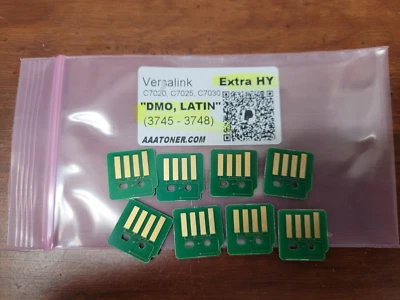 8 x EXHC Toner Chip (3745 - 3748) for Xerox VersaLink C7020, C7025, C7030 Refill - Image 1 of 3