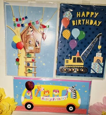 3D Happy Birthday Children Greeting Card NEW Your Choice Each FREE SHIPPINING - Image 1 of 4