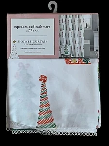 Cupcakes and Cashmere 2024 Sweet Christmas Trees Shower Curtain~ 72x72 - Picture 1 of 2