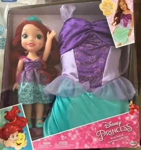 Disney Prinzessin Arielle Geschenkset Puppe + kleines Mädchen Arielle Kleid Gr. 4-6x NEU - Bild 1 von 5