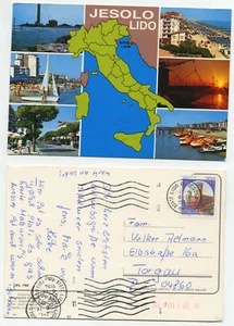 02127 - Lido di Jesolo - Ansichtskarte, gelaufen 6.9.1994 nach Torgau - Picture 1 of 1
