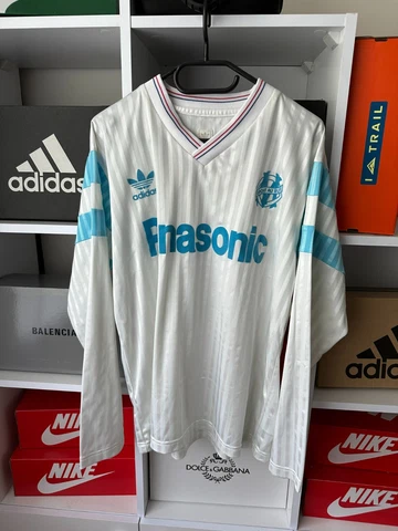 OLYMPIC MARSEILLE FOOTBALL SHIRT RETRO REPLICAS ADIDAS SIZE M Cover