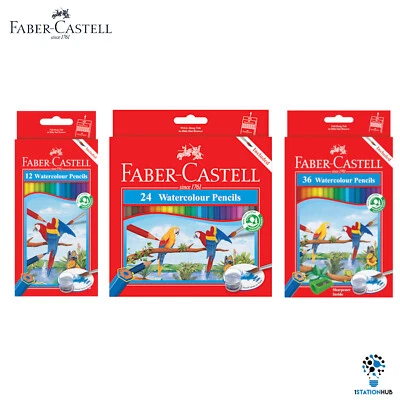 Faber Castell Watercolour Pencils | 12/24/36 Colours Arts Craft Colouring Pencil - Image 1 of 4