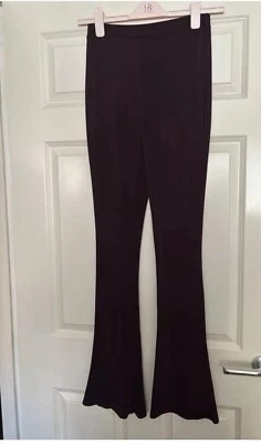 River Island Purple Flared Trousers Leg Ladies elasticated waist Size 10 - Image 1 of 4