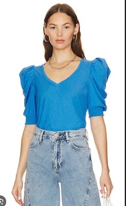 Nation LTD Women’s Celine Tee Lapis Size L NWT 100% Pima Cotton - Picture 1 of 6