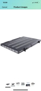 1U 4 Adjustable Vented Server Rack Mouth Shelf 330 Lbs 150kg 19,5 To 38 In  - Picture 1 of 7