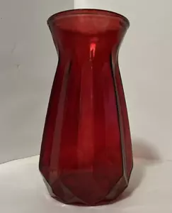 1 Flower Glass 9-inches Vase Decagon Star Shaped - Picture 1 of 5