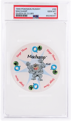 1999 Pokemon Rummy Machamp Queen of Clubs #68 PSA 10 - Image 1 of 2