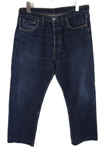 Levi's 501 Vaqueros Hombre W36 L27 Verblichen Schnurrhaare Ajuste Recto Botón - Imagen 1 de 8