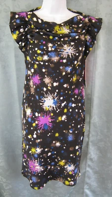 Nuevo con etiquetas Vestido Matthew Williamson Talla XS Manga Volantes Pintura Salpicaduras Abstracto  Foto 1 de 4