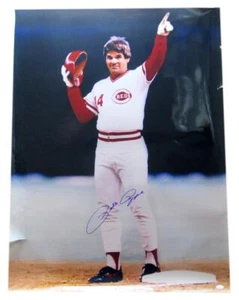 Pete Rose Cincinnati Reds signed/signiert 30x40 Foto JSA 164948 - Bild 1 von 3
