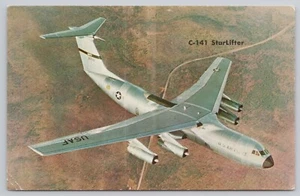 U.S. Air Force C-141 StarLifter Airlifter Aircraft Airplane Chrome Postcard - Picture 1 of 2
