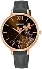 Ladies Watch with Grey Leather Strap & Rose Gold Motifs By Lorus RG202TX9