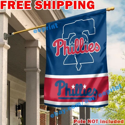 Philadelphia Phillies House Vertical Flag Banner 28x40 MLB Outdoor Home Decor Cover