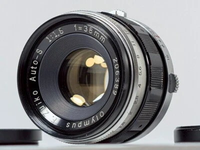 [Exc+5] Olympus F.Zuiko Auto-S 38 mm f/1.8 MF Objektiv für Pen F FT FV aus JAPAN - Bild 1 von 4