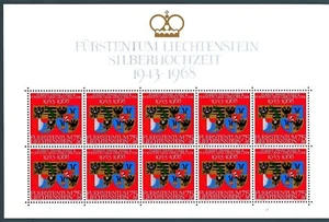 LIECHTENSTEIN - 1968 -Nozze d'argento del Principe Francesco Giuseppe II MNH** - Imagen 1 de 1