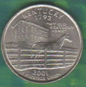 2001-P Kentucky state Quarter Age 24 years old KM#322 at Good old smokejoe13 Bid - Picture 1 of 2