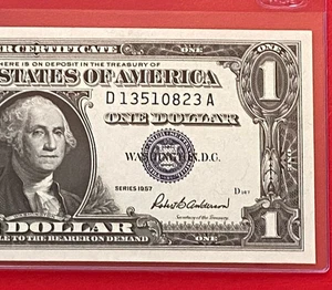 1957 $1 Dollar Silver Certificate (Blue Seal) Block D-A , Uncirculated - Picture 1 of 3