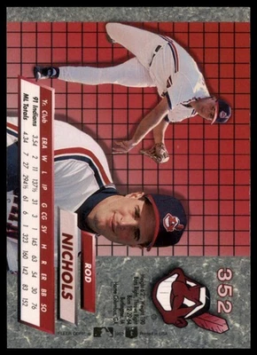 1992 Ultra #352 Rod Nichols Cleveland Indians Baseball - Image 1 of 2