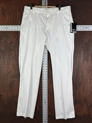 耐克 DriFit Golf Tour Performace 裤子 639779-100 男式 32x32 白色 全新 Active — 第 1/4 张图片