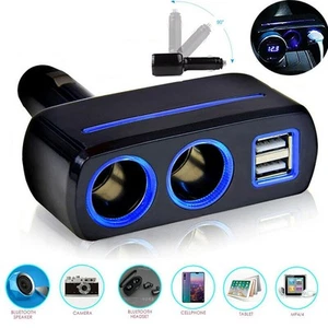 New High Quality Power Socket Splitter Charger Adapter Car Compact Design 2 Way - Zdjęcie 1 z 10