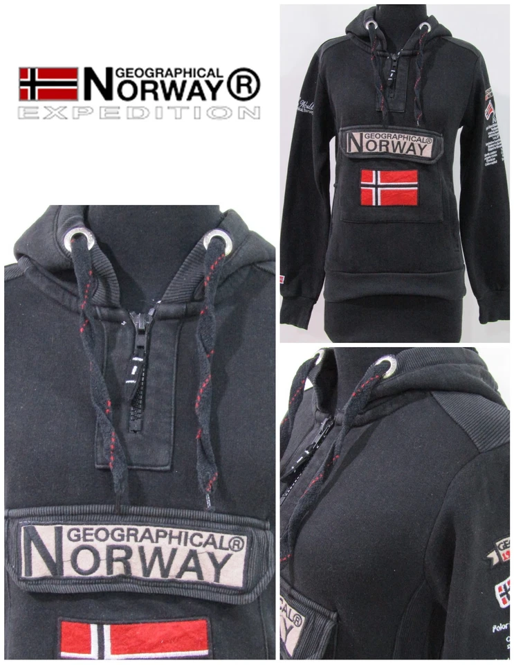 Толстовка мужская географическая Norway черная размер груди 34/36 британский размер SX Sku Y10785 - Изображение 1 из 4