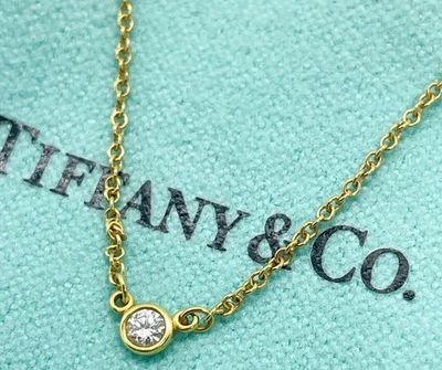 Colgante Tiffany & Co. Elsa Peretti Diamante por Yarda Oro Amarillo 18k 16" Foto 1 de 4