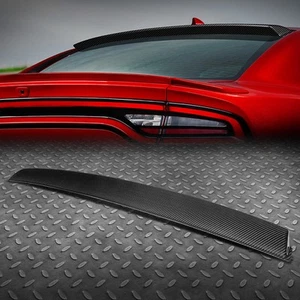 FOR 15-21 DODGE CHARGER CARBON FIBER REAR WINDSHIELD WINDOW ROOF SPOILER WING - Picture 1 of 6