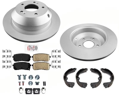 Rear AmeriBRAKES GEO Coated Disc Brake Rotors & Pads For Kia Sedona 2015-2021 - Image 1 of 4