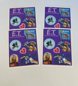 Vintage 1982 E. T. The Extra-Terrestrial Universal Studios Aufkleber ~ 4 Stück - Bild 1 von 5