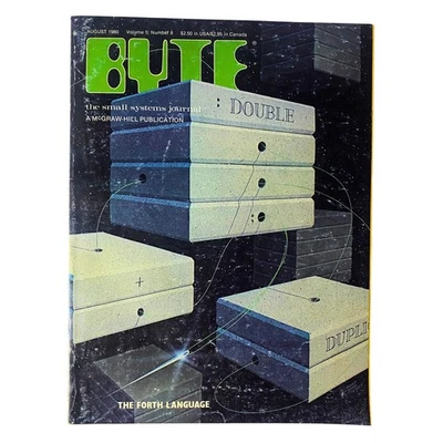 Byte Magazine August 1980 Vol 5 No. 8 The Forth Language VG - Image 1 of 3