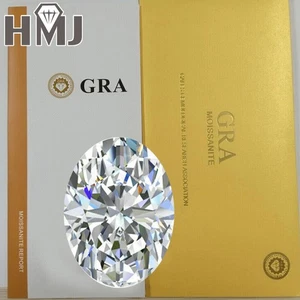 Piedras sueltas con forma de corte ovalado de moissanita certificadas GRA de gran tamaño 3ct-20ct D VVS1 - Imagen 1 de 40