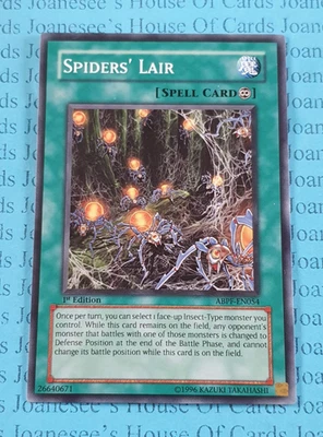 ABPF-EN054 Spiders' Lair Yu-Gi-Oh Card 1st Edition New - Image 1 of 4