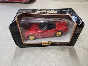 Maisto Dodge Viper RT/10 1/24 Red Diecast In Box READ - Picture 1 of 10