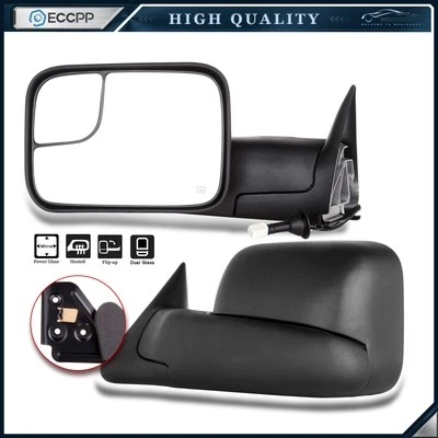 Par de espejos retrovisores eléctricos térmicos para 98-01 Dodge Ram 1500 / 98-02 2500 3500 abatibles Foto 1 de 4