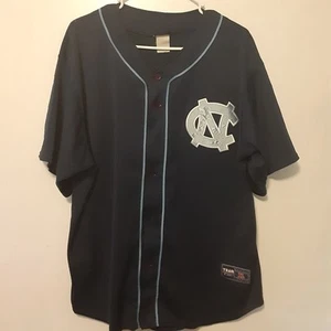 Vtg North Carolina Tar Heels Jersey Champs Mens XL Baseball UNC NCAA Blue - Picture 1 of 9
