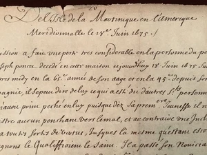1675 Missionaries of Canada & West Indies - Rare Jesuit missive from Martinique - Picture 1 of 7