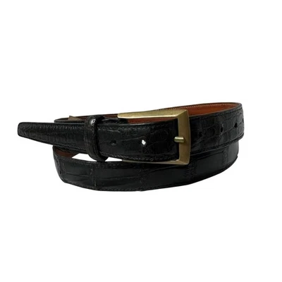 Cinturón de cocodrilo negro genuino TRAFALGAR talla 34 Foto 1 de 4