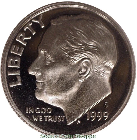 1999 S Clad Proof Roosevelt Dime 10C San Francisco Gem Deep Cameo Ships Free! Cover