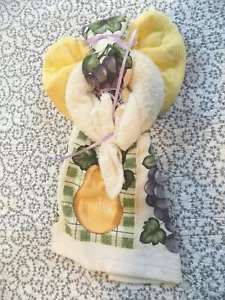 Küchentuch, Waschlappen & Topflappen zum Engel gemacht ~ Vintage ~ Neu - Bild 1 von 1