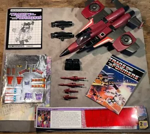 Transformers Original G1 1985 Decepticon Thrust Complete Sticker Sheet C8-9 - Picture 1 of 24