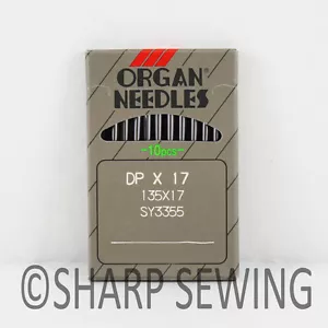 10 AGHI PER MACCHINA DA CUCIRE ORGANO 135X17 #24 PIEDINO DA PASSEGGIO DPX17 DIX3 - Foto 1 di 1