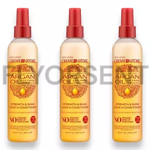 Creme of Nature Argan Oil Strengthen & Shine Leave-In Conditioner 3 Pack - Picture 1 of 2